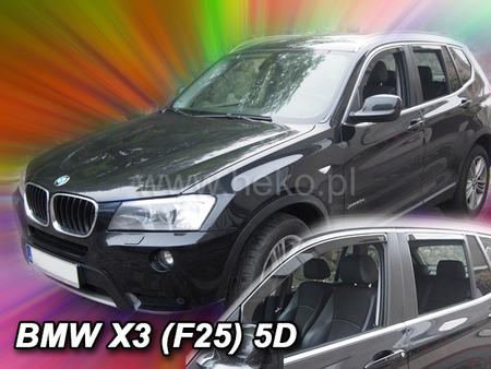 Дефлекторы боковых окон вставные Heko для BMW X3 (2010-2017) 11152