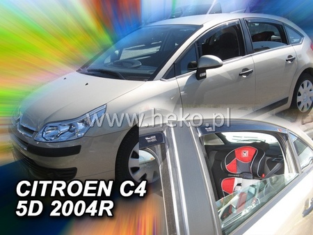 Дефлекторы боковых окон вставные Heko для Citroen C4 хэтчбек (2004-2010) 12245