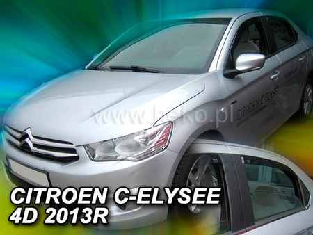 Дефлекторы боковых окон вставные Heko для Citroen C-Elysee седан (2012-2021) 12257