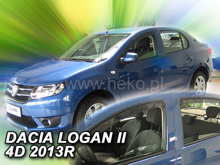 Дефлекторы боковых окон вставные Heko для Renault Logan седан (2013-2024) 13112