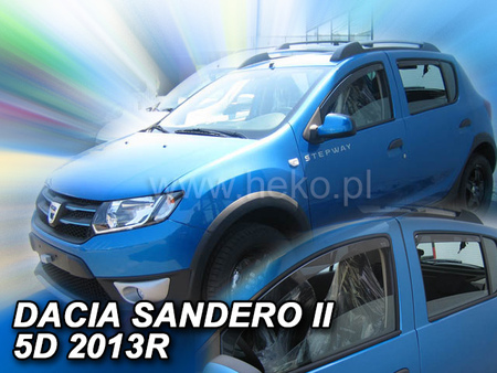 Дефлекторы боковых окон вставные Heko для Renault Sandero (2014-2024) 13113