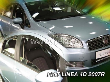 Дефлекторы боковых окон вставные Heko для Fiat Linea(2007-2012) 15154