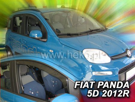 Дефлекторы боковых окон вставные передние Heko для Fiat Panda 3d (2012-2019) 15167