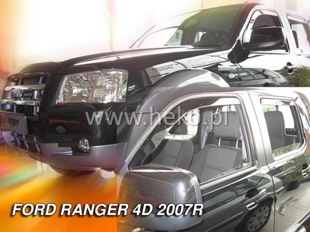 Дефлекторы боковых окон вставные Heko для Ford Ranger (2006-2011) 15266