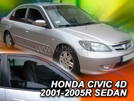 Дефлекторы боковых окон вставные передние Heko для Honda Civic седан (2001-2006) 17111