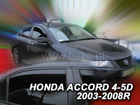 Дефлекторы боковых окон вставные Heko для Honda Accord седан (2003-2007) 17176