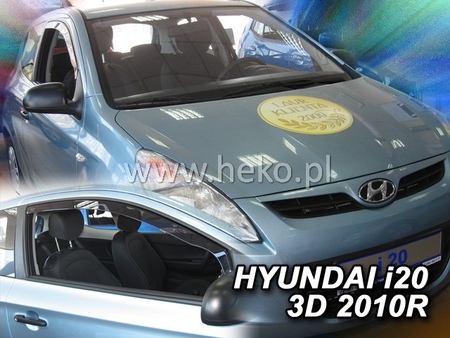 Дефлекторы боковых окон вставные передние Heko для Hyundai i20 3d (2009-2014) 17260