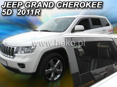 Дефлекторы боковых окон вставные Heko для Jeep Grand Cherokee (2010-2022) 19123