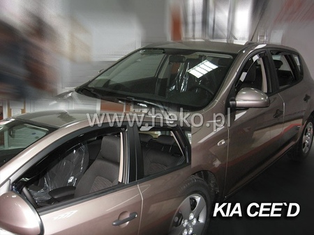 Дефлекторы боковых окон вставные Heko для Kia Ceed 5d хэтчбек (2007-2012) 20136