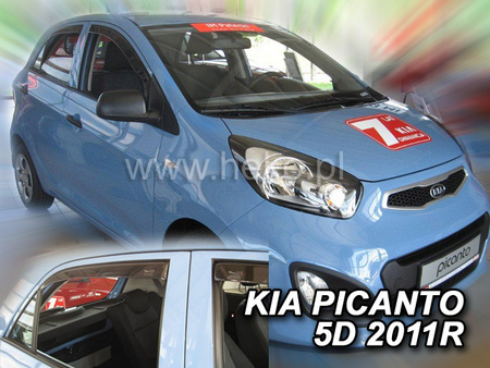 Дефлекторы боковых окон вставные Heko для Kia Picanto (2011-2017) 20151