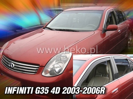 Дефлекторы боковых окон вставные Heko для Infiniti G35 (2003-2006) 21508