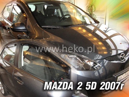 Дефлекторы боковых окон вставные Heko для Mazda 2 (2007-2014) 23143