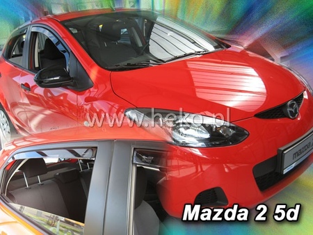 Дефлекторы боковых окон вставные Heko для Mazda 2 (2009-2010) 23152