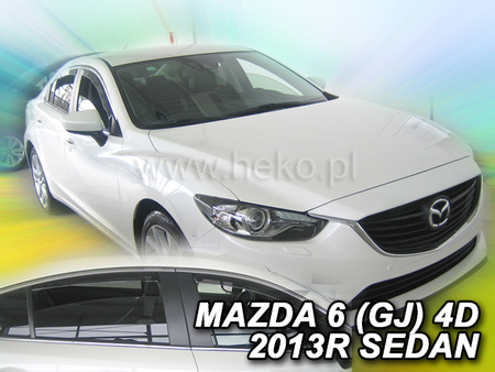 Дефлекторы боковых окон вставные Heko для Mazda 6 седан (2012-2018) 23160