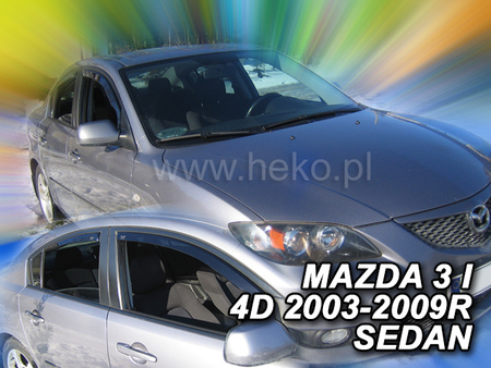 Дефлекторы боковых окон вставные Heko для Mazda 3 седан (2003-2008) 23162