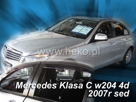 Дефлекторы боковых окон вставные Heko для Mercedes C-class W204 седан (2007-2015) 23258