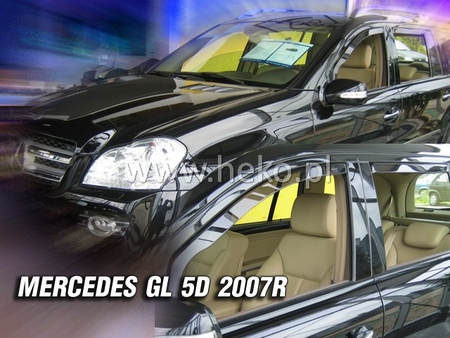 Дефлекторы боковых окон вставные Heko для Mercedes GL-class X164 (2006-2012) 23260