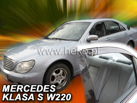 Дефлекторы боковых окон вставные Heko для Mercedes S-class W220(1998-2005) 23272