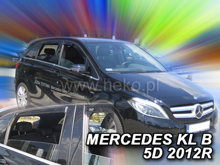 Дефлекторы боковых окон вставные Heko для Mercedes B-class W246 хэтчбек (2011-2019) 23278