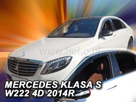 Дефлекторы боковых окон вставные Heko для Mercedes S-class W222 (2013-2020) 23288