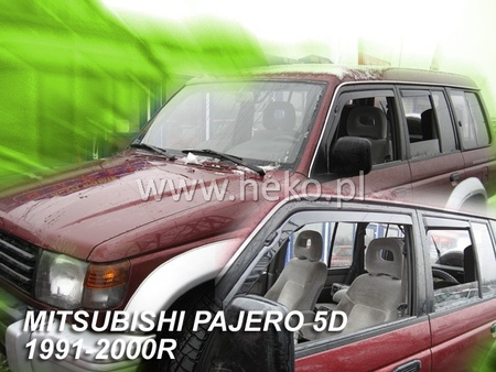 Дефлекторы боковых окон вставные Heko для Mitsubishi Pajero 5d (1991-1998) 23349