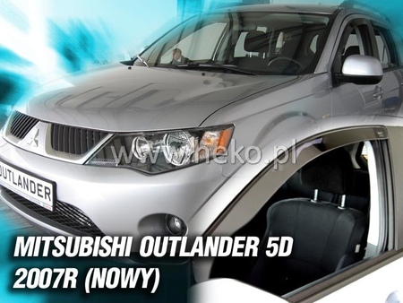 Дефлекторы боковых окон вставные Heko для Mitsubishi Outlander XL (2007-2012) 23352