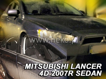 Дефлекторы боковых окон вставные Heko для Mitsubishi Lancer седан (2007-2015) 23357