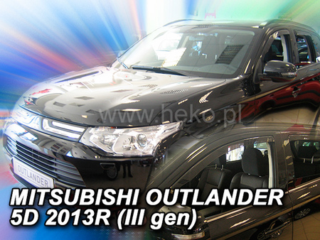 Дефлекторы боковых окон вставные Heko для Mitsubishi Outlander (2012-2023) 23368
