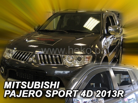 Дефлекторы боковых окон вставные Heko для Mitsubishi Pajero Sport (2014-2016) 23370
