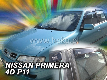 Дефлекторы боковых окон вставные Heko для Nissan Primera sd/hb (1996-2001) 24219