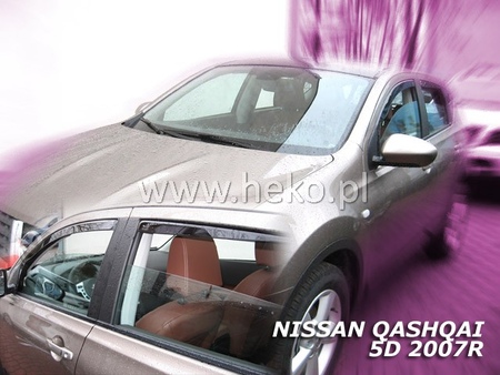 Дефлекторы боковых окон вставные Heko для Nissan Qashqai (2007-2014) 24257