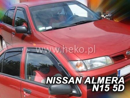 Дефлекторы боковых окон вставные Heko для Nissan Almera седан (1995-2000) 24270