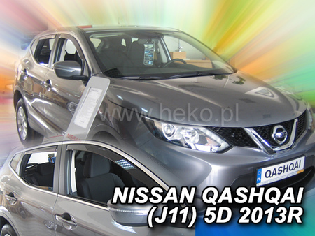 Дефлекторы боковых окон вставные Heko для Nissan Qashqai (2014-2024) 24286