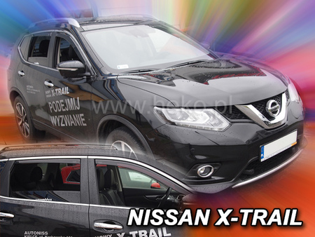 Дефлекторы боковых окон вставные Heko для Nissan X-Trail (2014-2023) 24288