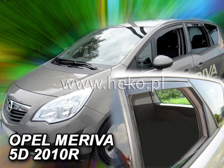 Дефлекторы боковых окон вставные Heko для Opel Meriva B (2010-2019) 25327