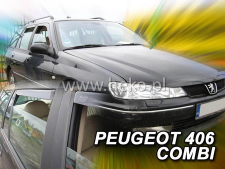 Дефлекторы боковых окон вставные Heko для Peugeot 406 универсал (1995-2004) 26136