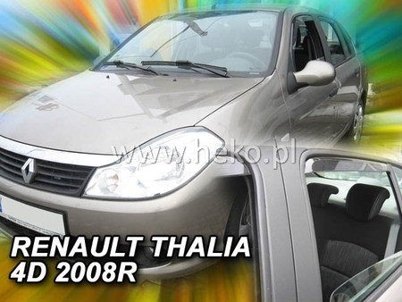 Дефлекторы боковых окон вставные Heko для Renault Clio (1998-2005) 27121