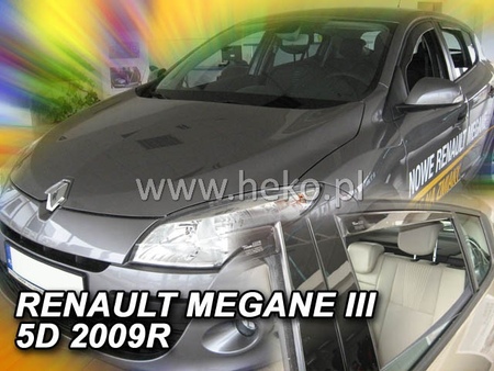 Дефлекторы боковых окон вставные Heko для Renault Megan 5d хэтчбек (2008-2017) 27177