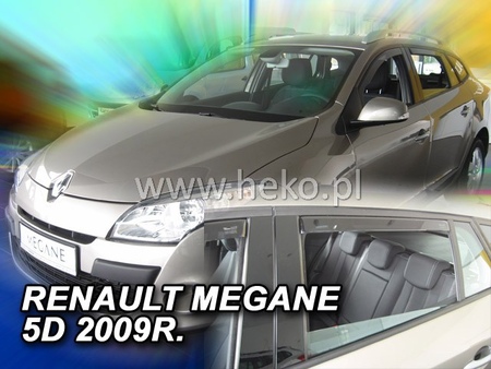 Дефлекторы боковых окон вставные Heko для Renault Megan универсал (2008-2017) 27178