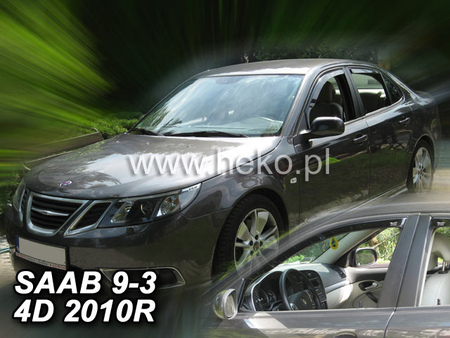 Дефлекторы боковых окон вставные передние Heko для Saab 9-3 (2002-2007) 28104