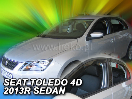 Дефлекторы боковых окон вставные Heko для Seat Toledo 4d (2013-2019) 28237