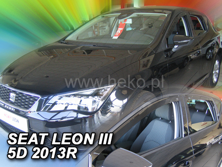 Дефлекторы боковых окон вставные Heko для Seat Leon 5d (2013-2015) 28239