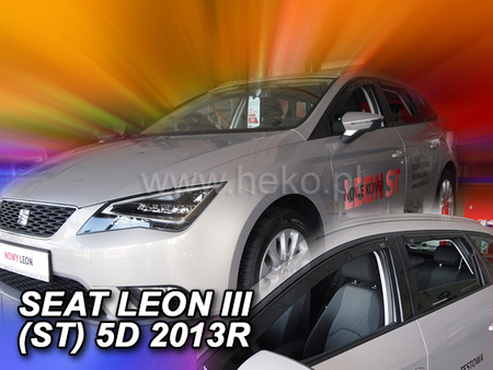 Дефлекторы боковых окон вставные Heko для Seat Leon ST 5d (2014-2015) 28240