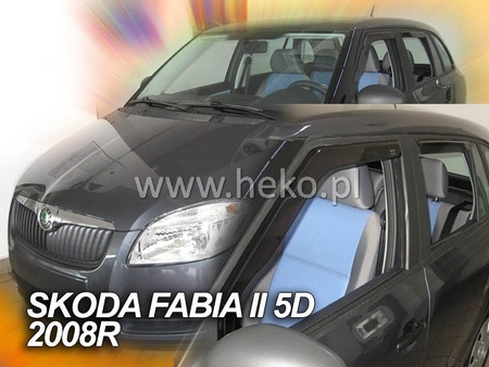 Дефлекторы боковых окон вставные Heko для Skoda Fabia универсал (2008-2019) 28323