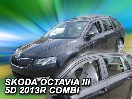 Дефлекторы боковых окон вставные Heko для Skoda Octavia универсал (2013-2020) 28340