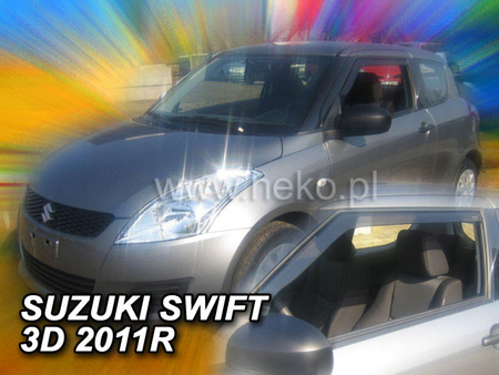 Дефлекторы боковых окон вставные передние Heko для Suzuki Swift 3d (2010-2015) 28643