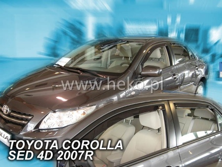 Дефлекторы боковых окон вставные передние Heko для Toyota Corolla седан (2007-2012) 29387