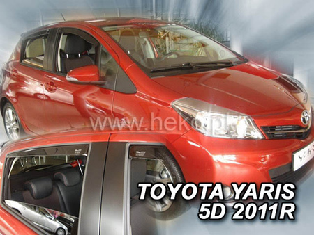 Дефлекторы боковых окон вставные Heko для Toyota Yaris 5d (2011-2016) 29622