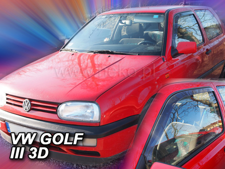 Дефлекторы боковых окон вставные передние Heko для Volkswagen Golf 3d (1991-1997) 31106