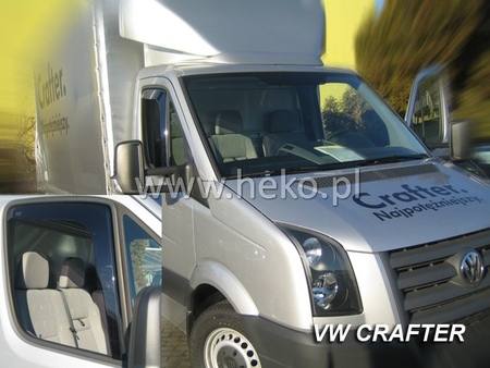 Дефлекторы боковых окон вставные передние Heko для Volkswagen Crafter (2006-2016) 31161